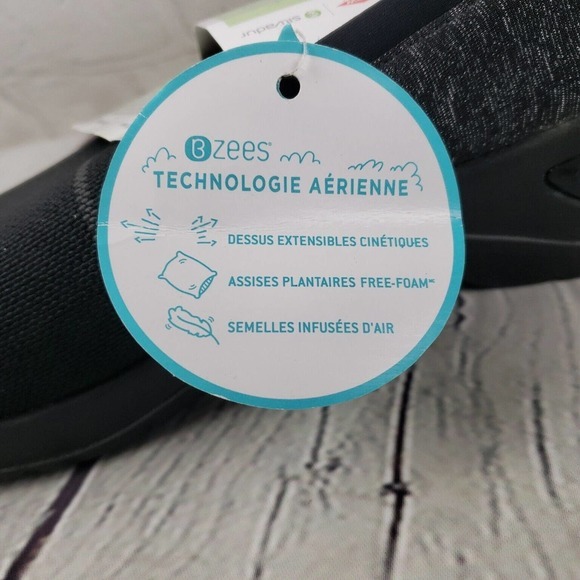 Bzees Kudos Womens Size 9 M Black Comfort Slip On Open Toe Sandals - Picture 10 of 12